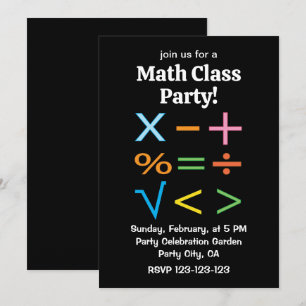 Convites Matemática Símbolo Matemático Matemática