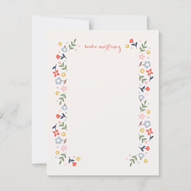 Convites Material de papelaria do Countryside Florals - Ver (Frente)