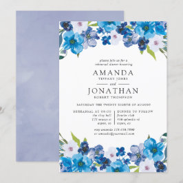 Convites Matizes azuis de Janto de ensaio