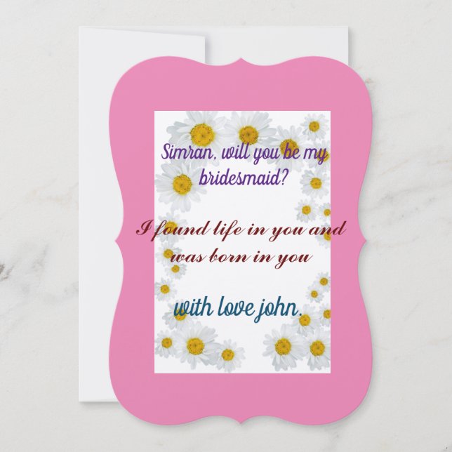 Convites Matizes românticos e matizes sentimentais (Frente)