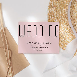 Convites matrimônio moderno minimalista