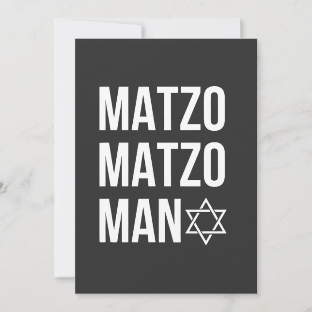 Convites Matzo Matzo Homemem Judaico Hanukkah  (Frente)