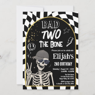 Convites Mau até os Ossos 2º Aniversário Halloween