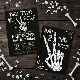 Convites Mau até os Ossos! Aniversário de 2 anos de Hallowe