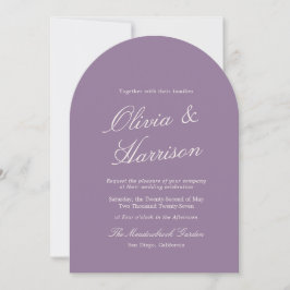 Convites Mauve Arch Garden Wedding Invitation