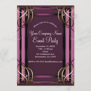 Convites Mauve Elegant Company - Feriado Corporativo