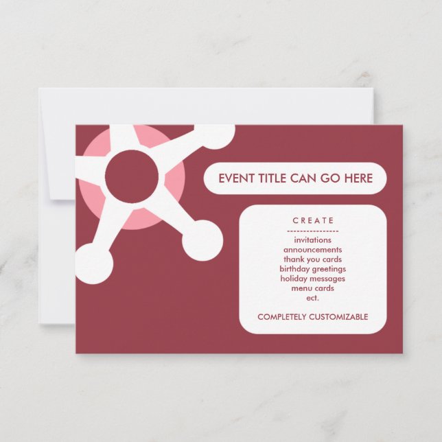 Convites mauve retro jax (Frente)