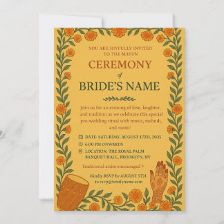 Convites Mayun Sangeet Invite