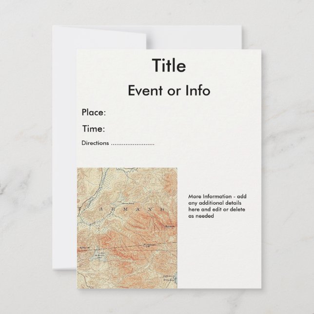 Convites McKenzie e Moose Ponds, Detalhe da Montanha McKenz (Verso)