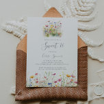 Convites Meadow Colorful Wildflower Sweet 16 Festa de anive<br><div class="desc">Este convite de aniversário de girassol colorido de prado 16 é perfeito para um aniversário moderno. O design apresenta flores verdes,  cor-de-rosa,  pinceladas,  amarelas,  púrpuras,  multicoloridas do campo.</div>