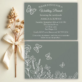 Convites Meadow Flowers Wedch Brunch