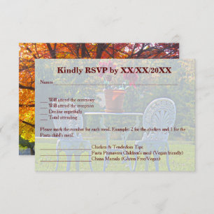 Convites Meadow of Love - Autumn Tree Wedding RSVP