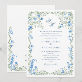 Convites Meadow Pastel Rosas Franceses Casamento Floral