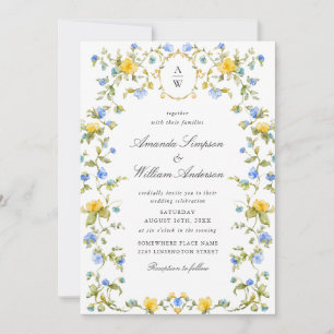 Convites Meadow Pastel Rosas Franceses Casamento Floral