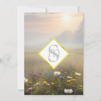 *~ Meadow romântico AR26 QR + RSVP Casamento Flora