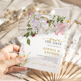 Convites Meadow Wildflower Wedding Salvar Data