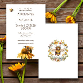 Convites Meant to Bee Rustic Wedding Invitation