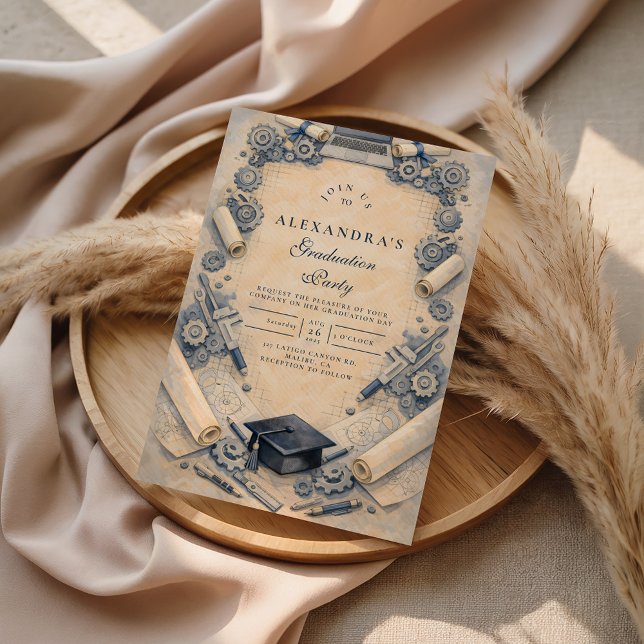 Convites Mechanical Engineering Graduation Party (Criador carregado)