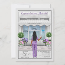 Med School Graduation Hispânico African Invite