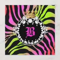 Medalhão de Diamante 311 Zebra Neon Cherry