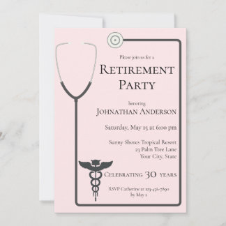Convites Medical Doctor Nurse Retirement Party