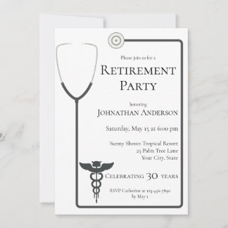 Convites Medical Doctor Nurse Retirement Party