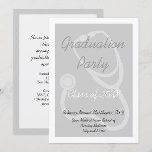 Convites Medical School Graduation Party Invitation