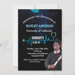 Convites Médico de Graduação de Fotos Elegante