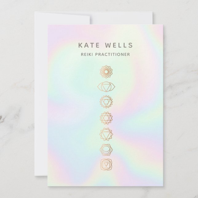 Convites Médico Holographic Chakras Reiki (Frente)