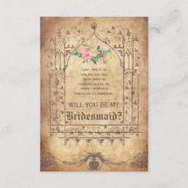 Convites Medieval Você será minha dama de Bridesmaid?