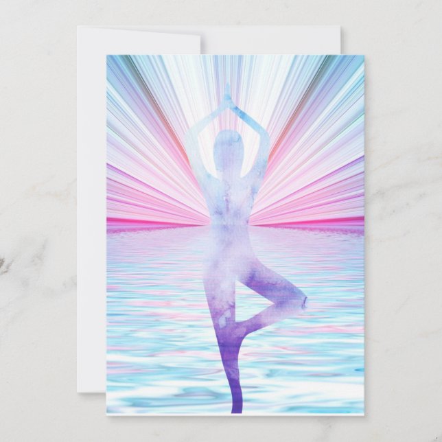 Convites Meditação da Árvore da Vida Yoga Zen (Frente)