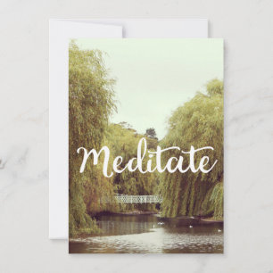 Convites Meditar no parque mensagem inspiracional