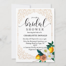 Convites Mediterranean Italy Blue Tiles Bridal Shower 