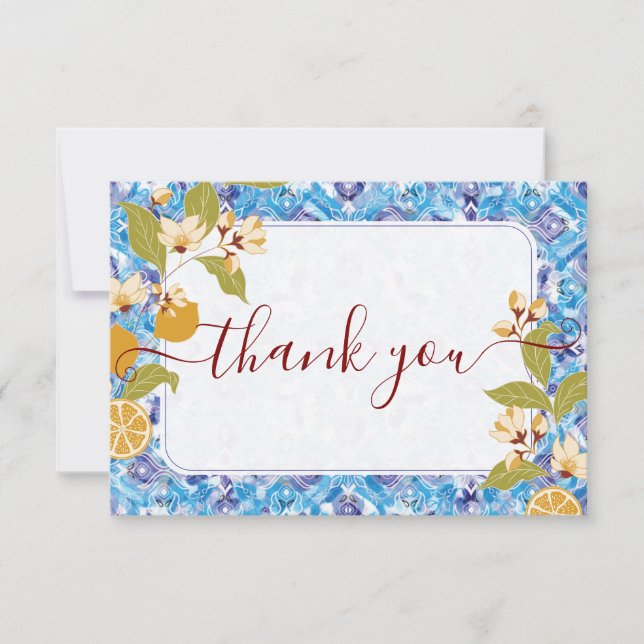 Convites Mediterranean Lemon Amalfi Coast Baby Shower (Frente)