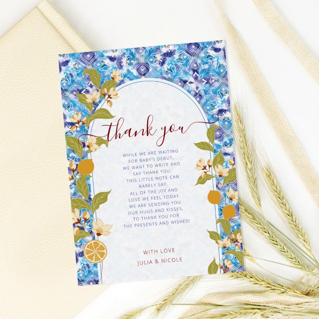 Convites Mediterranean Lemon Amalfi Coast Baby Shower (Criador carregado)