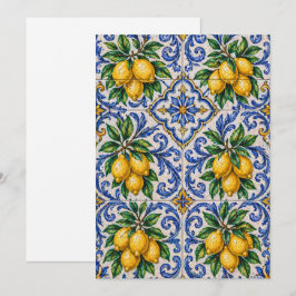 Convites Mediterranean Lemon Azulejo Tile