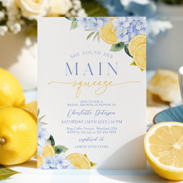 Convites Mediterranean Lemon Bridal Shower (Criador carregado)