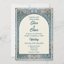 Mediterranean tiles - Wedding Invitation