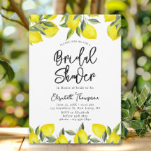 Mediterranean Yellow Lemon Bridal shower