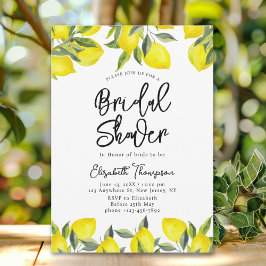Convites Mediterranean Yellow Lemon Bridal shower