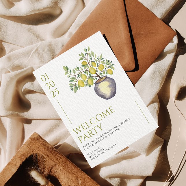 Convites Mediterrâneo Itália Lemon Vibrant - Partido de Boa (Criador carregado)