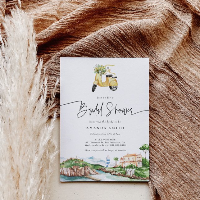 Convites Mediterrâneo Itália Positano Chá de panela Limão (Criador carregado)