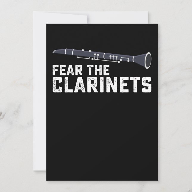 Convites Medo Clarinets Clarinetista Clarinet (Frente)