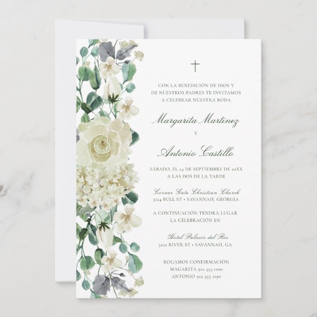 Convites Megan Invitación de Boda Cristiana Wedding (Frente)