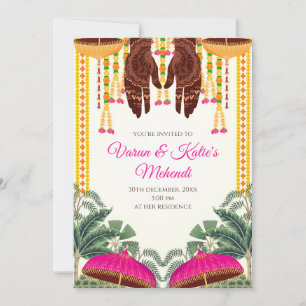 Convites Mehndi como convites Digital Dholki