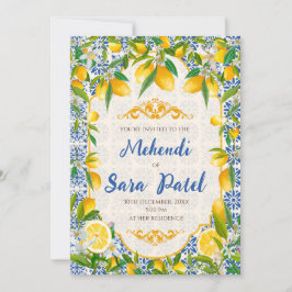 Convites Mehndi & decoração temática italiana