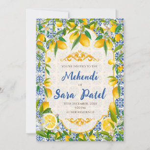 Convites Mehndi & decoração temática italiana
