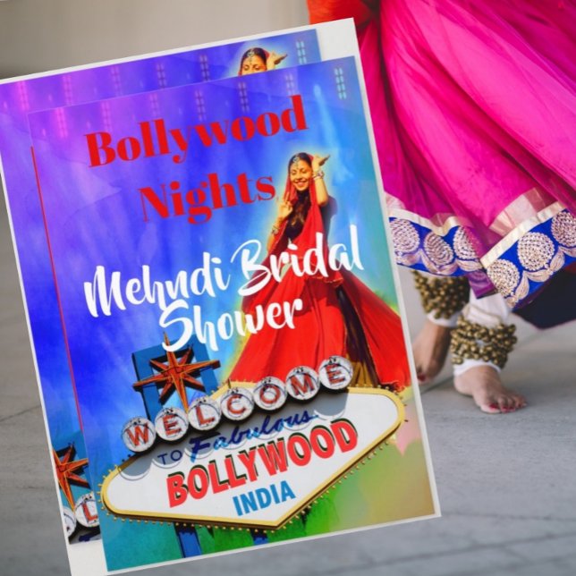 Convites Mehndi Henna Chá de panela Bollywood (Criador carregado)