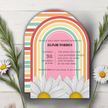 Meia Chá de fraldas de margarida retrô