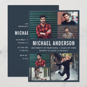 Convites Meia-noite   6 Festa de formatura de quadro de fot